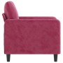 Sillón de terciopelo rojo tinto 60 cm de , Sofás - Ref: Foro24-359426, Precio: 175,01 €, Descuento: %