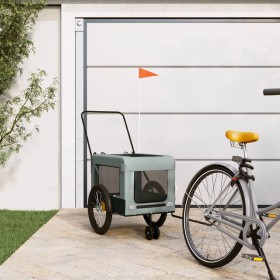 Remolque de bicicleta mascotas hierro tela Oxford gris negro de , Cochecitos para mascotas - Ref: Foro24-93937, Precio: 100,6...