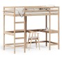 Cama alta con escritorio madera maciza de pino 90x200 cm de , Camas y somieres - Ref: Foro24-842850, Precio: 255,60 €, Descue...