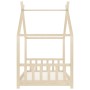 Estructura de cama infantil de madera maciza de pino 70x140 cm de vidaXL, Cunas y camas para niños - Ref: Foro24-283364, Prec...