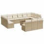 Set sofás de jardín 14 pzas con cojines ratán sintético beige de , Conjuntos de jardín - Ref: Foro24-3250237, Precio: 913,17 ...