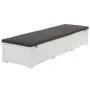 Tumbona con cojín negro ratán sintético blanco de , Tumbonas - Ref: Foro24-317107, Precio: 137,46 €, Descuento: %