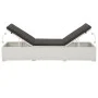 Tumbona con cojín negro ratán sintético blanco de , Tumbonas - Ref: Foro24-317107, Precio: 137,46 €, Descuento: %