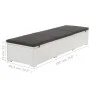 Tumbona con cojín negro ratán sintético blanco de , Tumbonas - Ref: Foro24-317107, Precio: 137,46 €, Descuento: %