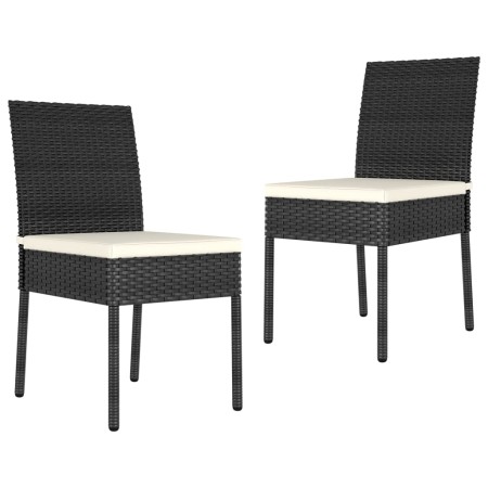 Sillas de comedor de jardín 2 unidades ratán sintético negro de , Sillas de jardín - Ref: Foro24-317166, Precio: 103,14 €, De...