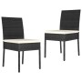 Sillas de comedor de jardín 2 unidades ratán sintético negro de , Sillas de jardín - Ref: Foro24-317166, Precio: 103,14 €, De...