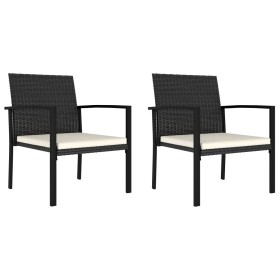 Sillas de comedor de jardín 2 unidades ratán sintético negro de , Sillas de jardín - Ref: Foro24-317170, Precio: 132,83 €, De...