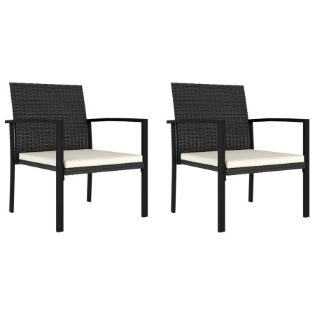 Sillas de comedor de jardín 2 unidades ratán sintético negro de , Sillas de jardín - Ref: Foro24-317170, Precio: 132,83 €, De...