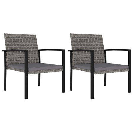 Sillas de comedor de jardín 2 unidades ratán sintético gris de , Sillas de jardín - Ref: Foro24-317172, Precio: 99,72 €, Desc...