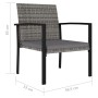 Sillas de comedor de jardín 2 unidades ratán sintético gris de , Sillas de jardín - Ref: Foro24-317172, Precio: 99,72 €, Desc...