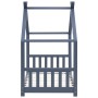 Estructura de cama infantil madera maciza pino gris 70x140 cm de vidaXL, Cunas y camas para niños - Ref: Foro24-283370, Preci...