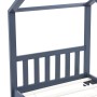 Estructura de cama infantil madera maciza pino gris 70x140 cm de vidaXL, Cunas y camas para niños - Ref: Foro24-283370, Preci...