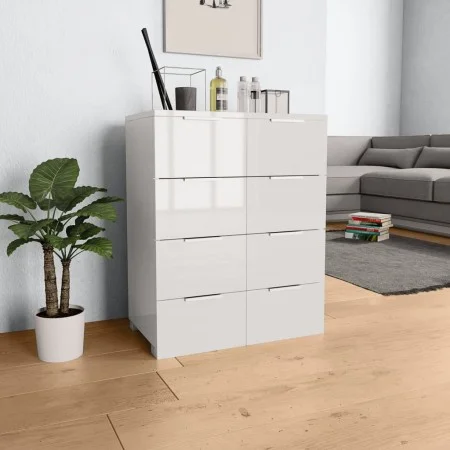 Glossy white engineered wood sideboard 60x35x80 cm by vidaXL, Drawers - Ref: Foro24-283712, Price: 107,15 €, Discount: %