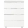 Aparador de madera de ingeniería blanco brillante 60x35x80 cm de vidaXL, Cajoneras - Ref: Foro24-283712, Precio: 108,56 €, De...