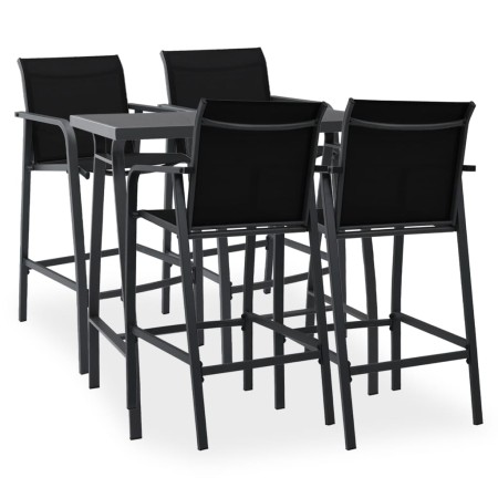 Conjunto de bar para jardín 5 piezas negro de , Conjuntos de jardín - Ref: Foro24-3073576, Precio: 453,56 €, Descuento: %