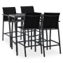 Conjunto de bar para jardín 5 piezas negro de , Conjuntos de jardín - Ref: Foro24-3073576, Precio: 453,56 €, Descuento: %