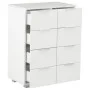 Glossy white engineered wood sideboard 60x35x80 cm by vidaXL, Drawers - Ref: Foro24-283712, Price: 107,15 €, Discount: %
