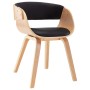Silla de comedor de madera curvada y cuero sintético negro de vidaXL, Sillas de comedor - Ref: Foro24-283113, Precio: 151,79 ...