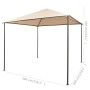 Cenador carpa 3x3 m de acero beige de , Carpas y cenadores - Ref: Foro24-43172, Precio: 133,79 €, Descuento: %