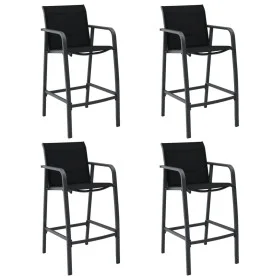 Sillas altas de jardín 4 unidades textilene negro de , Sillas de jardín - Ref: Foro24-48117, Precio: 335,48 €, Descuento: %