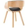 Esszimmerstuhl aus Bugholz und schwarzem Kunstleder von vidaXL, Essstühle - Ref: Foro24-283113, Preis: 138,94 €, Rabatt: %