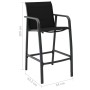 Sillas altas de jardín 4 unidades textilene negro de , Sillas de jardín - Ref: Foro24-48117, Precio: 311,67 €, Descuento: %