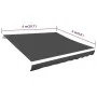 Toldo de lona blanco gris antracita 600x300 cm de , Toldos - Ref: Foro24-143713, Precio: 78,27 €, Descuento: %