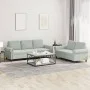 Sofa set with cushions 2 pieces light gray velvet by , Sofas - Ref: Foro24-3202250, Price: 546,09 €, Discount: %