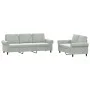 Juego de sofás con cojines 2 piezas terciopelo gris claro de , Sofás - Ref: Foro24-3202250, Precio: 546,09 €, Descuento: %