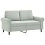 Juego de sofás con cojines 2 piezas terciopelo gris claro de , Sofás - Ref: Foro24-3202250, Precio: 546,09 €, Descuento: %