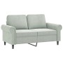 Juego de sofás con cojines 2 piezas terciopelo gris claro de , Sofás - Ref: Foro24-3202250, Precio: 555,31 €, Descuento: %