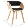 Esszimmerstuhl aus Bugholz und schwarzem Kunstleder von vidaXL, Essstühle - Ref: Foro24-283113, Preis: 138,94 €, Rabatt: %