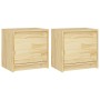 Mesitas de noche 2 uds madera maciza de pino 40x30,5x40 cm de , Mesitas de noche - Ref: Foro24-808114, Precio: 55,58 €, Descu...