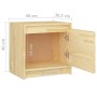 Mesitas de noche 2 uds madera maciza de pino 40x30,5x40 cm de , Mesitas de noche - Ref: Foro24-808114, Precio: 55,58 €, Descu...