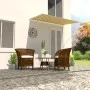 Toldo retráctil 200x150 cm amarillo y blanco de , Toldos - Ref: Foro24-143753, Precio: 45,53 €, Descuento: %