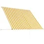 Toldo retráctil 200x150 cm amarillo y blanco de , Toldos - Ref: Foro24-143753, Precio: 45,53 €, Descuento: %
