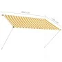 Toldo retráctil 200x150 cm amarillo y blanco de , Toldos - Ref: Foro24-143753, Precio: 45,53 €, Descuento: %