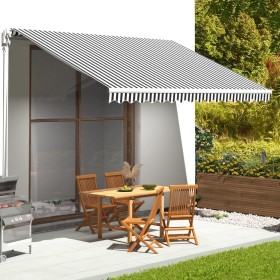 Tela de repuesto para toldo gris antracita y blanco 4,5x3,5 m de , Toldos - Ref: Foro24-311990, Precio: 72,41 €, Descuento: %