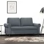 Dark gray velvet 2-seater sofa 120 cm by , Sofas - Ref: Foro24-359520, Price: 265,05 €, Discount: %