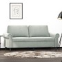 Sofá de 2 plazas de terciopelo gris claro 140 cm de , Sofás - Ref: Foro24-359529, Precio: 238,13 €, Descuento: %