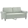 Sofá de 2 plazas de terciopelo gris claro 140 cm de , Sofás - Ref: Foro24-359529, Precio: 191,10 €, Descuento: %