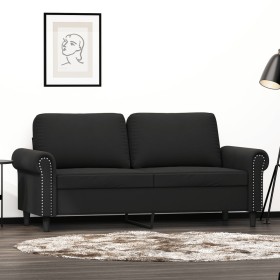 Sofá de 2 plazas terciopelo negro 140 cm de , Sofás - Ref: Foro24-359534, Precio: 227,42 €, Descuento: %