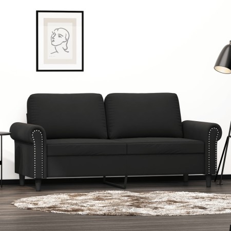 Sofá de 2 plazas terciopelo negro 140 cm de , Sofás - Ref: Foro24-359534, Precio: 227,42 €, Descuento: %