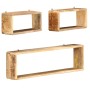 Juego de estantes cubo de pared 3 piezas madera maciza de mango de , Estantes y estanterías - Ref: Foro24-285844, Precio: 103...