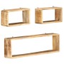 Juego de estantes cubo de pared 3 piezas madera maciza de mango de , Estantes y estanterías - Ref: Foro24-285844, Precio: 103...