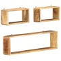 Juego de estantes cubo de pared 3 piezas madera maciza de mango de , Estantes y estanterías - Ref: Foro24-285844, Precio: 103...