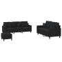 Juego de sofás con cojines 3 piezas terciopelo negro de , Sofás - Ref: Foro24-3201735, Precio: 515,71 €, Descuento: %