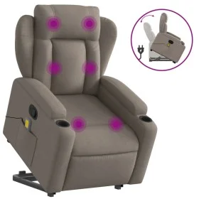 Sillón reclinable de masaje elevable tela gris taupé de , Sillones - Ref: Foro24-3204502, Precio: 338,15 €, Descuento: %