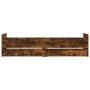 Estructura de cama con cajones roble ahumado 75x190 cm de , Camas y somieres - Ref: Foro24-3207389, Precio: 120,85 €, Descuen...