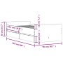 Estructura de cama con cajones roble ahumado 75x190 cm de , Camas y somieres - Ref: Foro24-3207389, Precio: 120,85 €, Descuen...